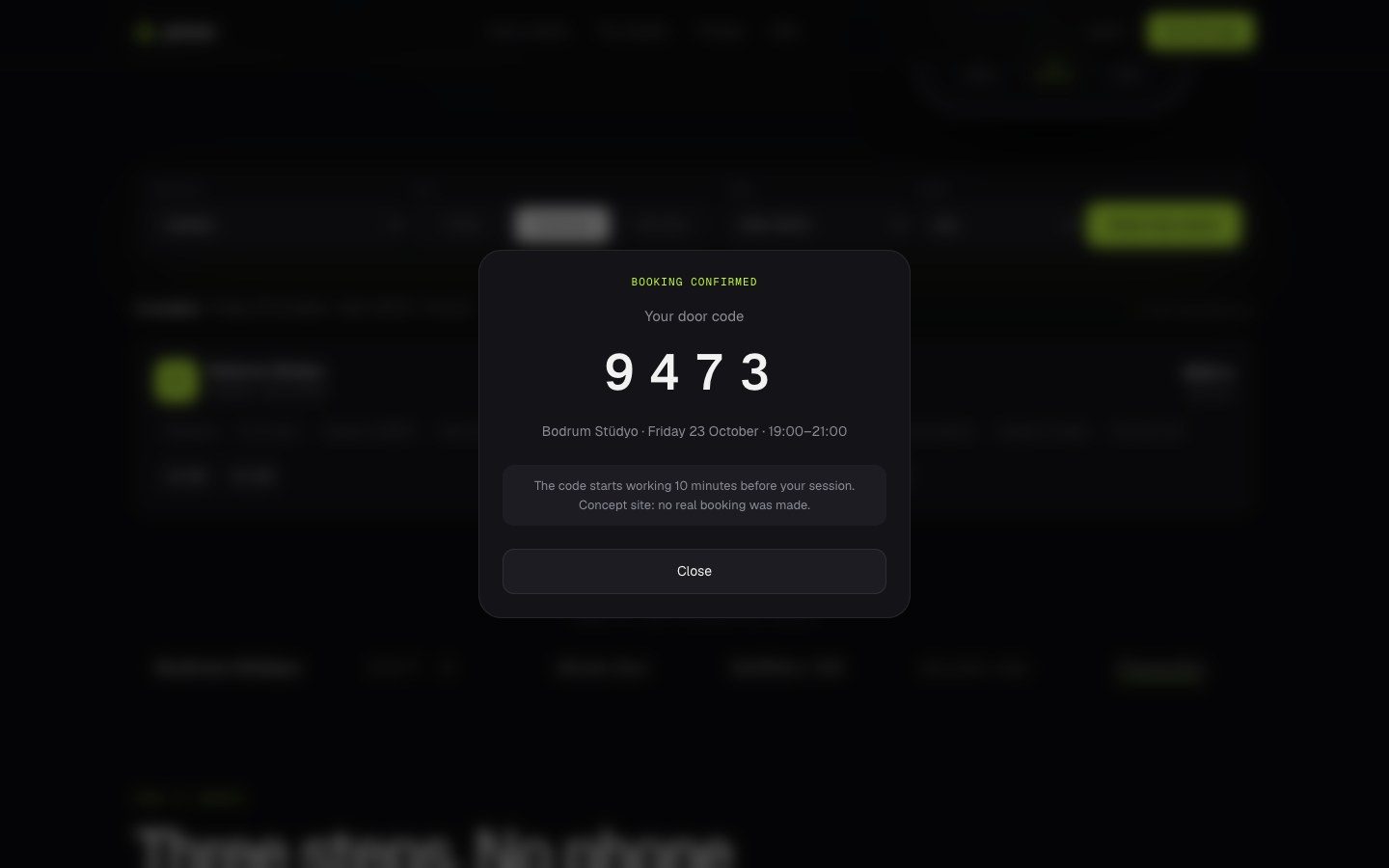 Prova: Door code after booking